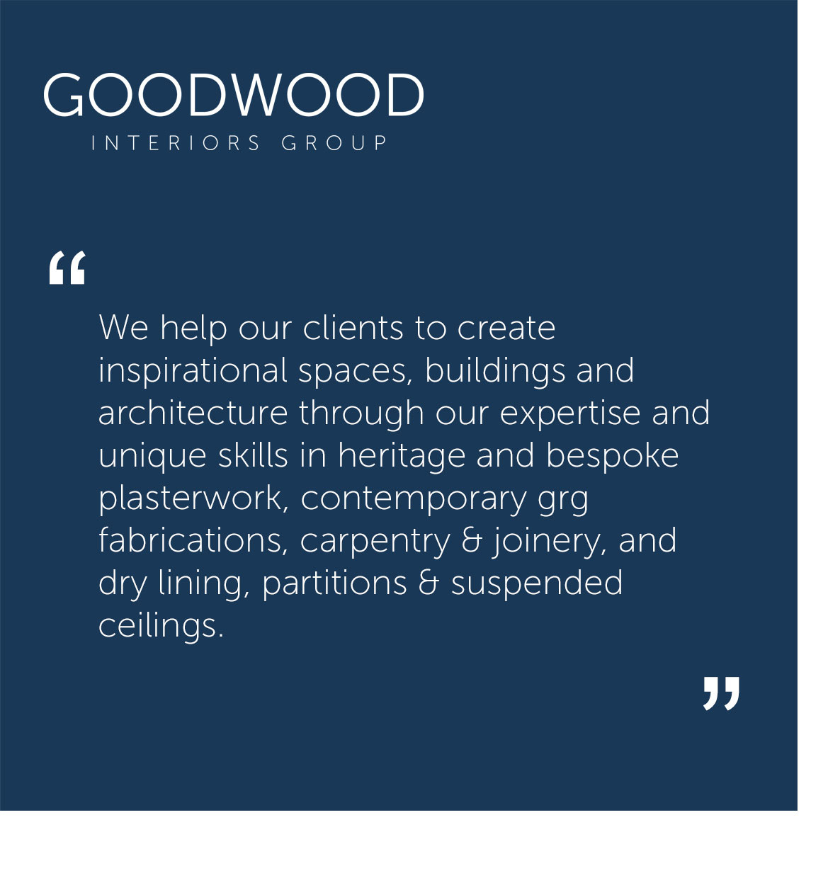 Goodwood Interiors Group - creating inspirational spaces, buildings ...
